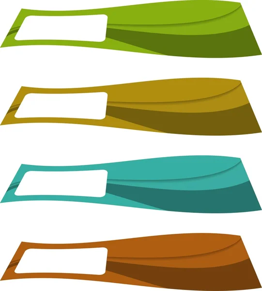 Il set di banner a colori vettoriale — Vettoriale Stock