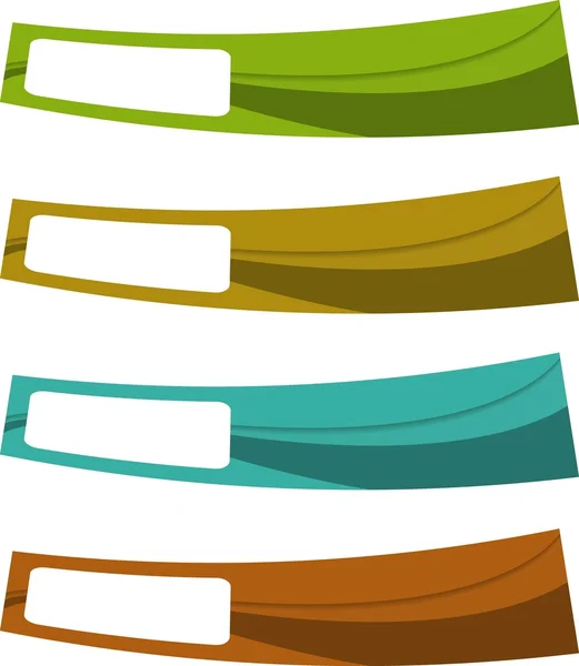 Le jeu de bannière de couleur vectorielle — Image vectorielle