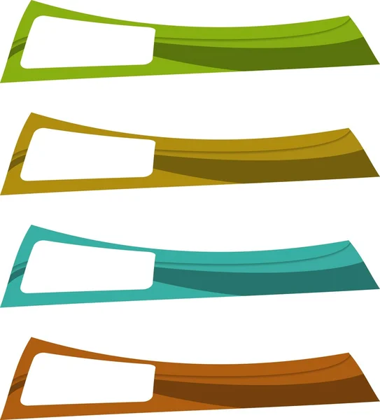 Vektor färg banner uppsättningen — Stock vektor