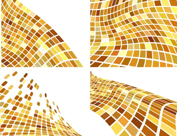 Набор векторных золотых абстрактных фонов — стоковый вектор