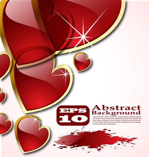 El vector abstracto corazones fondo eps 10 — Vector de stock