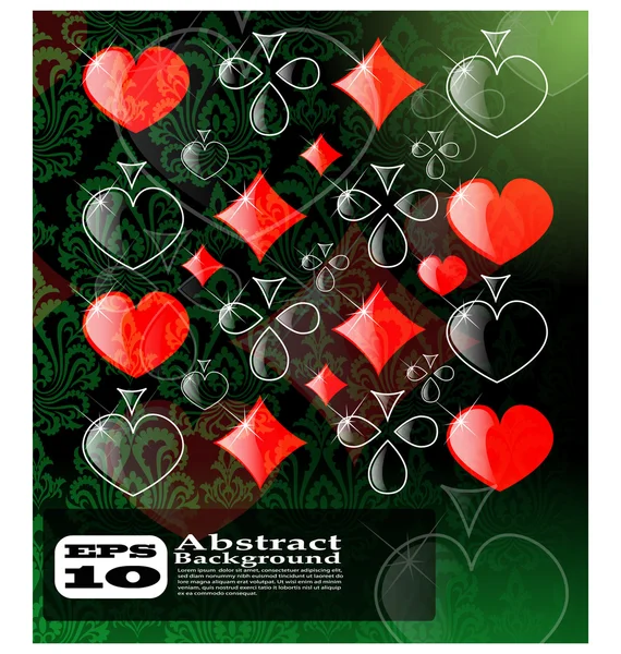 El vector abstracto juego de cartas de fondo eps 10 — Vector de stock