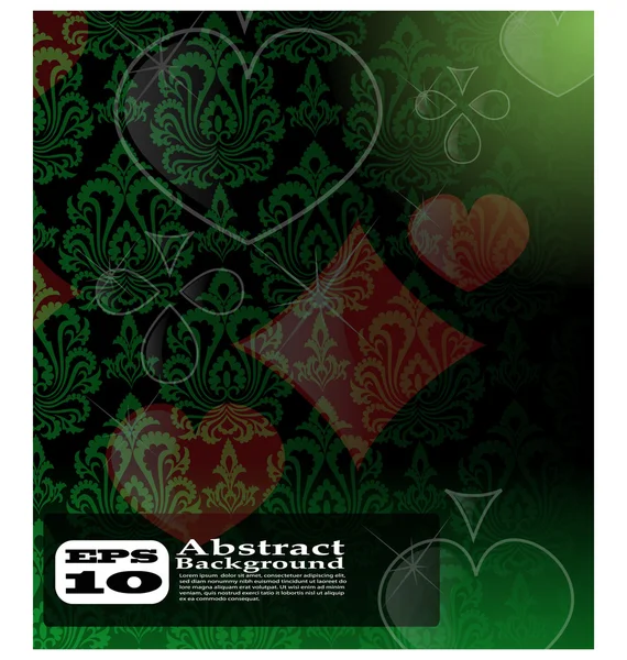 O vetor abstrato play card fundo eps 10 — Vetor de Stock