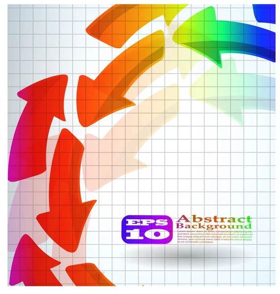 抽象的な色の矢印の背景 — ストックベクタ