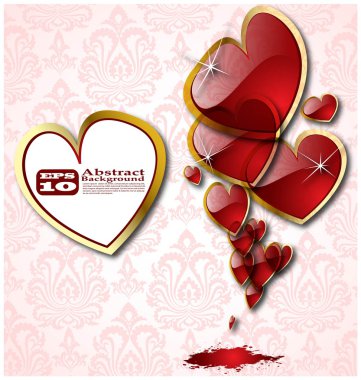 the vector abstract hearts background eps 10 clipart