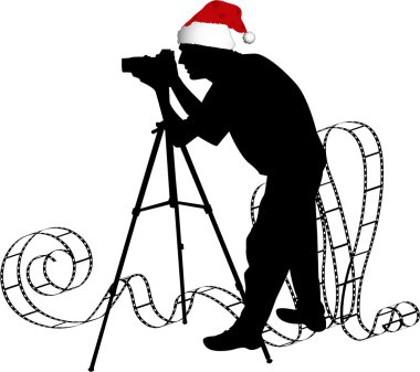 the vector Photographer's silhouette clipart