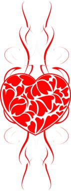 soyut kalp vektörü arkaplan 10 'u gösteriyor