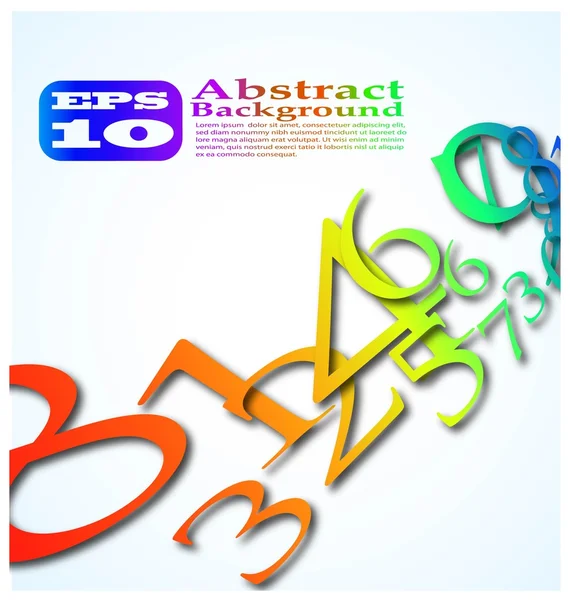 The abstract color number background — Stock Vector