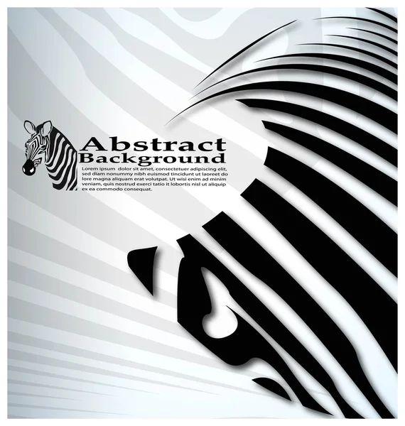 Vektor Zebra abstrakten Hintergrund mit Text — Stockvektor