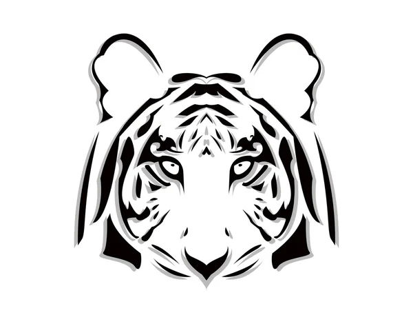 The vector abstract tiger head — Stock Vector