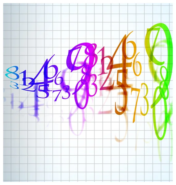 Le fond abstrait du numéro de couleur — Image vectorielle