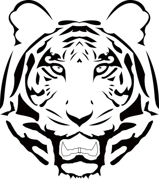 Η διανυσματική αφηρημένη κεφαλή τίγρης — Διανυσματικό Αρχείο