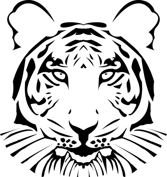 El vector cabeza de tigre abstracto — Archivo Imágenes Vectoriales