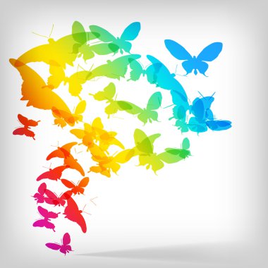 Colorful Background with Butterfly clipart