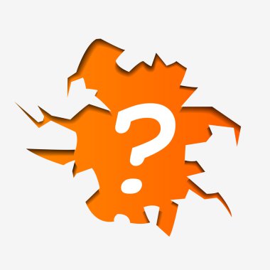 Abstract Illustration of Question Mark in hole clipart