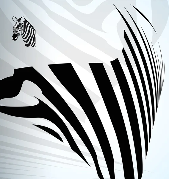 Vektor zebra abstrakt bakgrund med text — Stock vektor