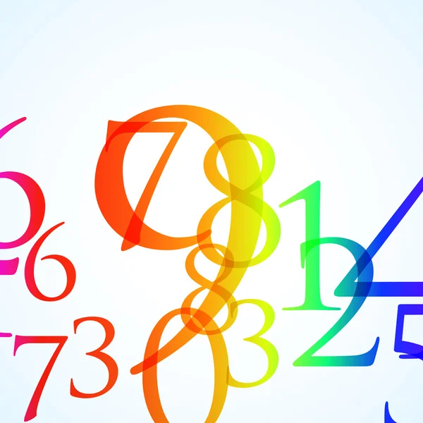 Číslo pozadí abstraktní barvy — Stockový vektor