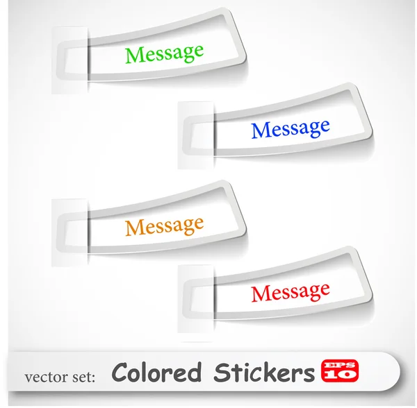 Set stiker berwarna abstrak - Stok Vektor