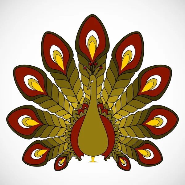 De peacock abstract vector — Stockvector