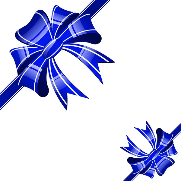 하얀 배경에 있는 푸른 활 — 스톡 벡터