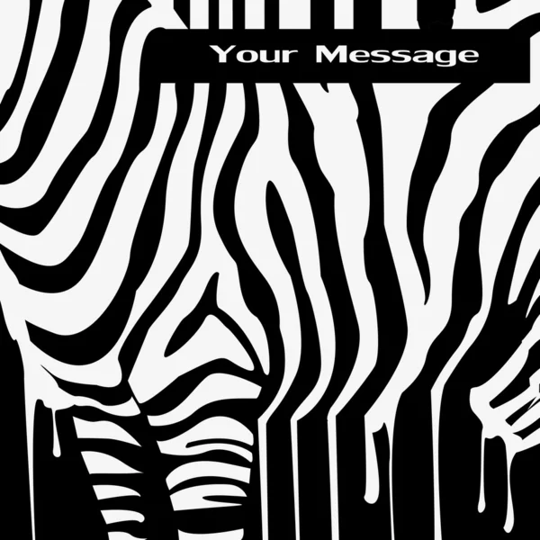 The abstract vector zebra silhouette with smudges barcode — Stock Vector