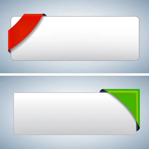 Le ruban d'angle coloré vectoriel — Image vectorielle