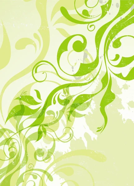 夏の緑抽象的なベクトルの背景 — ストックベクタ