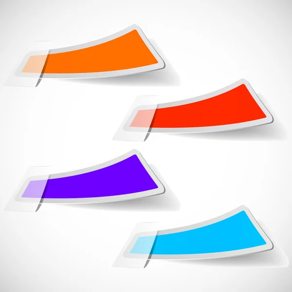 De abstracte gekleurde sticker set — Stockvector