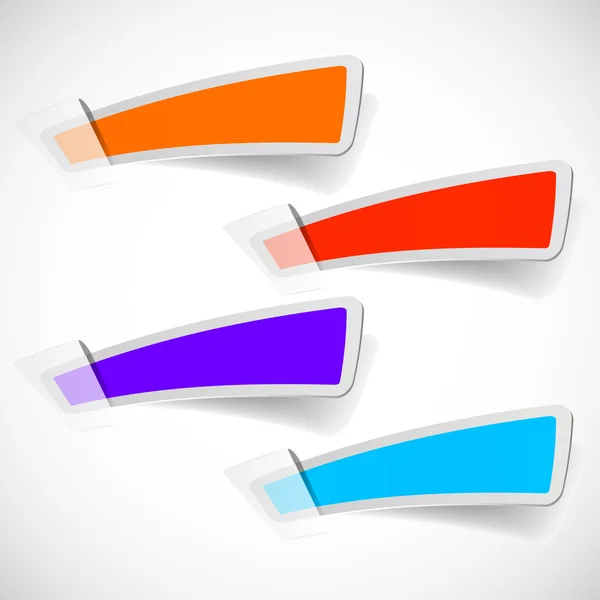 Το σετ αφαιρετικού χρωματισμένου αυτοκόλλητου — Διανυσματικό Αρχείο