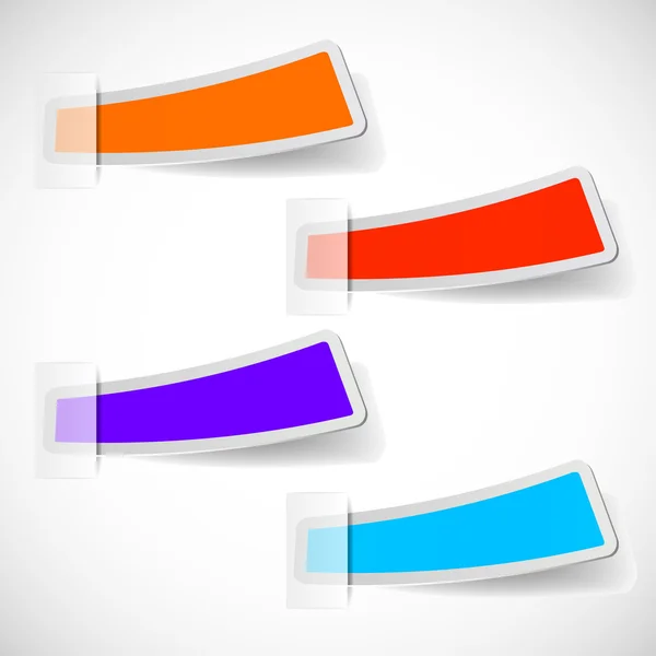 L'ensemble d'autocollants colorés abstraits — Image vectorielle
