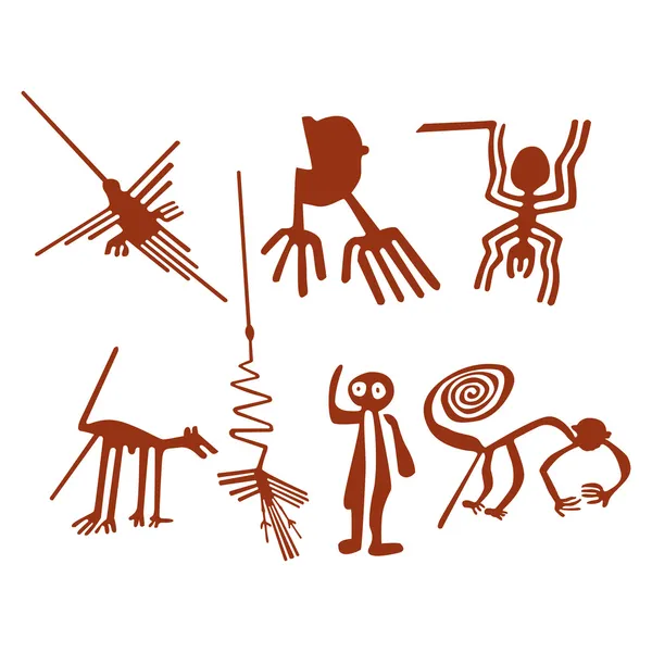 Conjunto de líneas Nazca — Archivo Imágenes Vectoriales