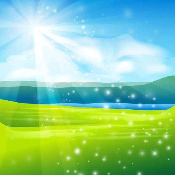 stock vector abstract summer landscape background