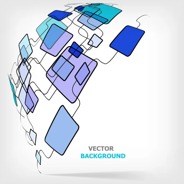 Retro abstraktní design barevný čtvereček šablona — Stockový vektor