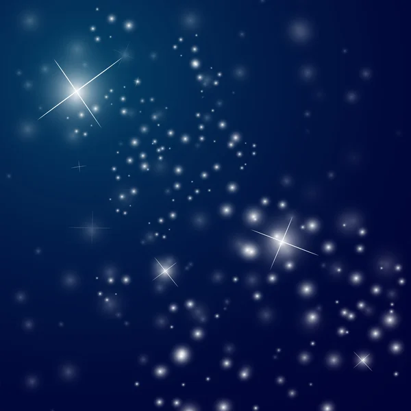 Soyut yıldızlı gece gökyüzü — Stok Vektör