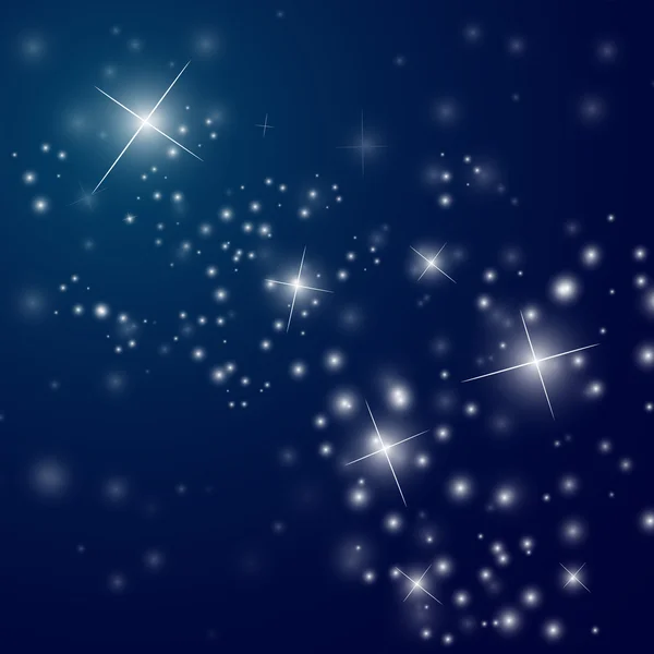 Abstrakt stjärnklar natthimmel — Stock vektor