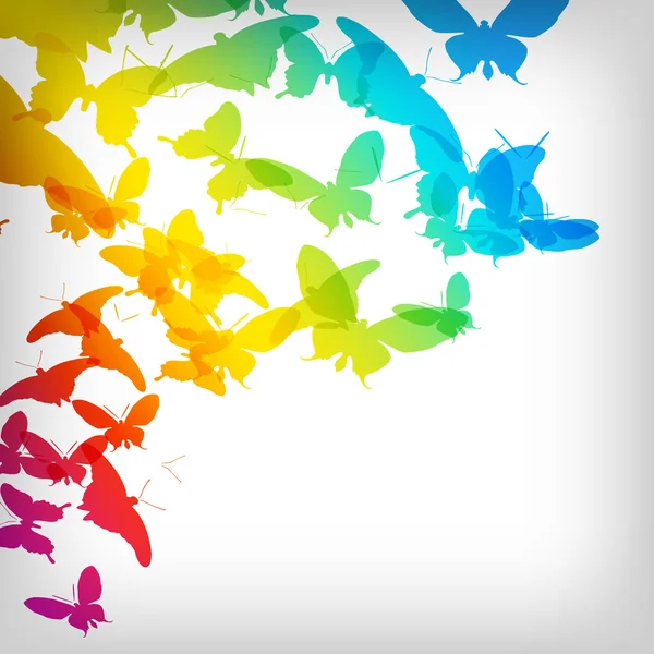 Fond coloré avec papillon — Image vectorielle