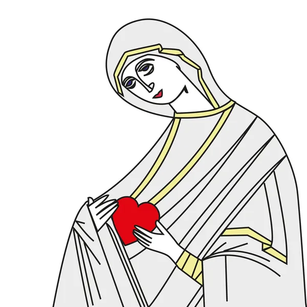 Vektor illustration av Jungfru Maria — Stock vektor