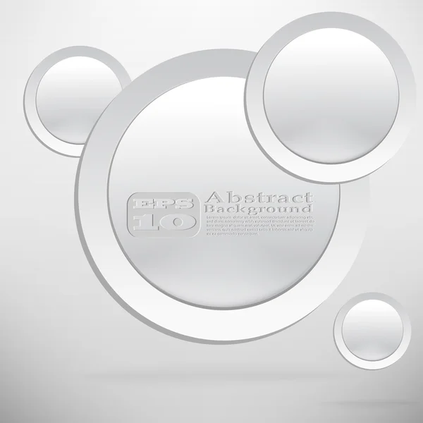 stock vector White circle plastic buttons background