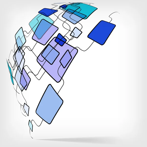 Modelo quadrado colorido do projeto abstrato retro — Vetor de Stock