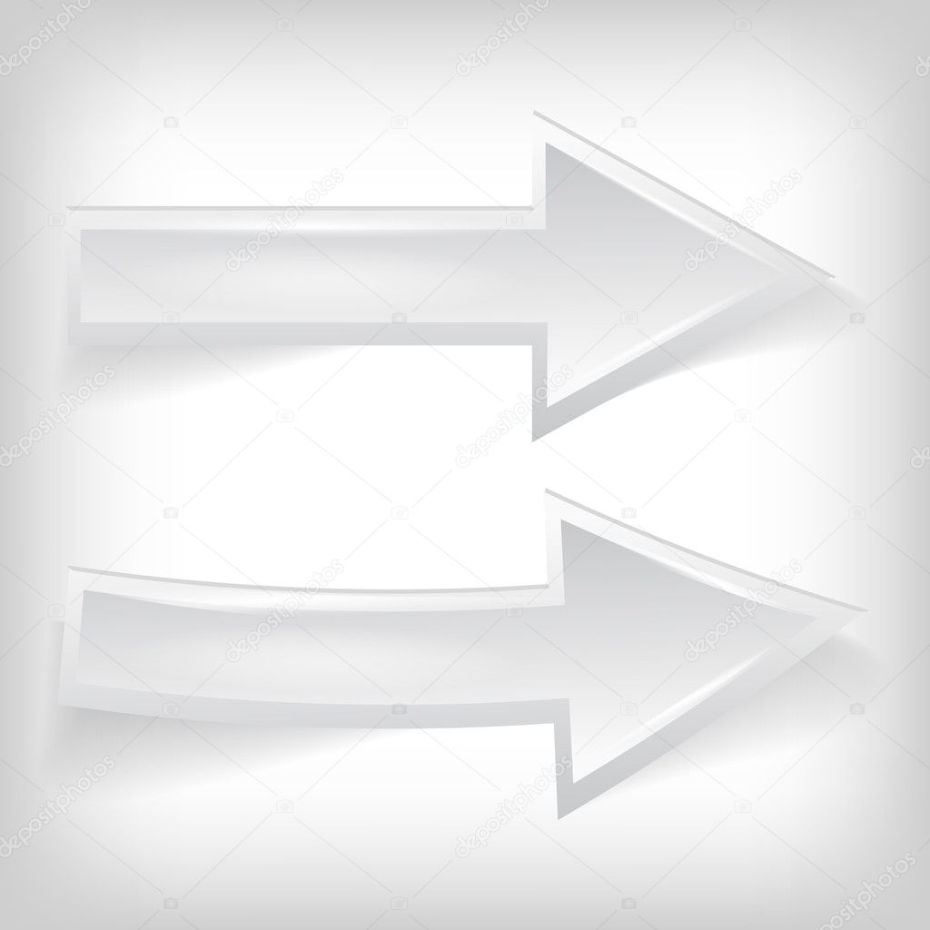 Vector illustration of two white arrow Stock Vector Image by ©sdmixx ...