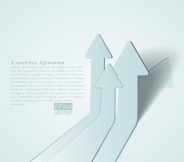 abstract vector 3D arrows background clipart