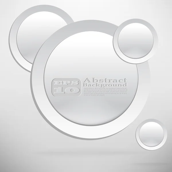 白い円のプラスチックのボタンの背景 — ストックベクタ