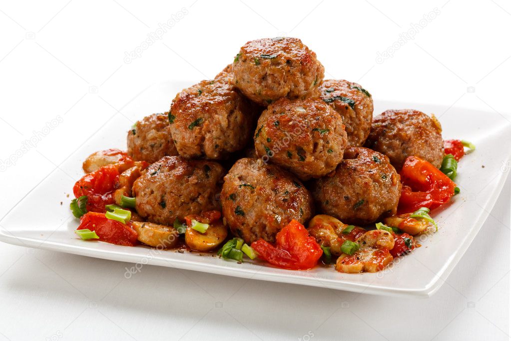 Roasted meatballs — Stock Photo © gbh007 #10149938