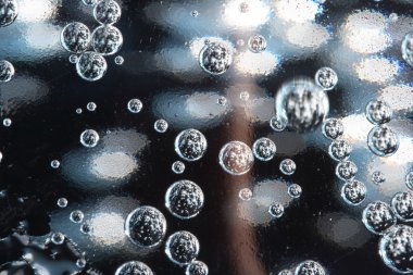 Water drop and bubbles, background clipart