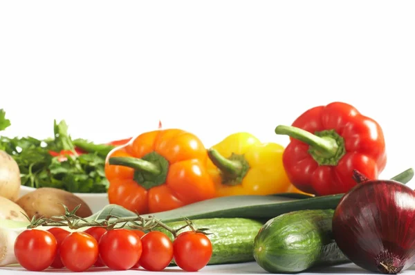 Ortaggi freschi, frutta e altri prodotti alimentari . — Foto Stock
