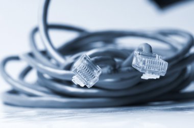 Network and patch cables clipart