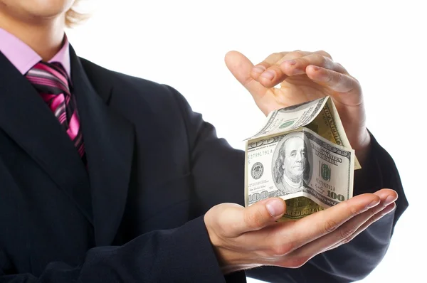 The house money in human hands — Stock Photo, Image