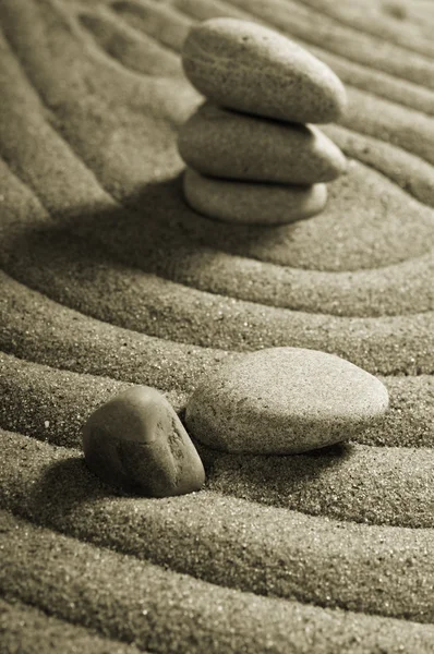 돌, 선 같이, 고요한, 스파 이미지의 정원 — 스톡 사진