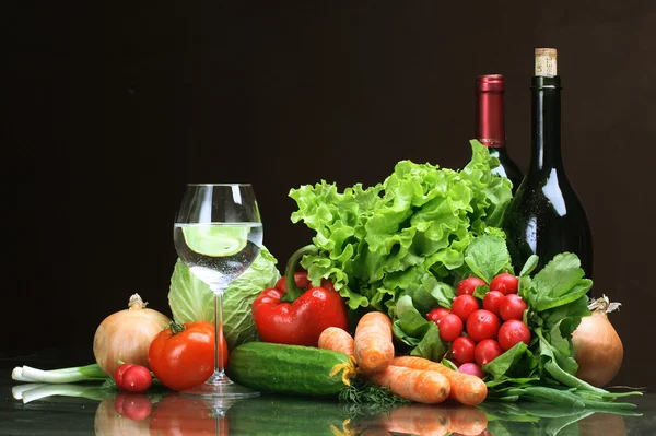 Hortalizas, frutas y otros productos alimenticios frescos . —  Fotos de Stock