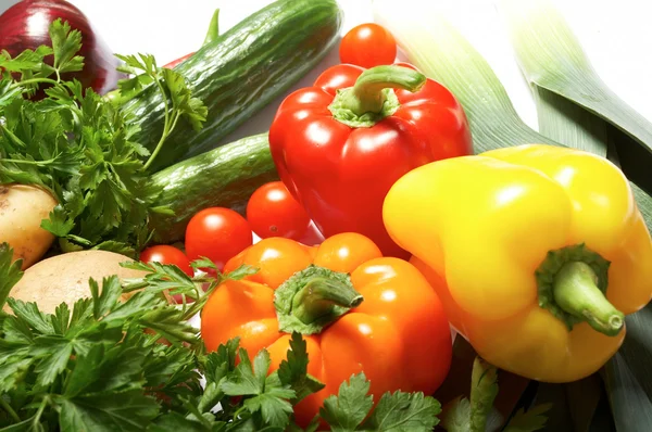 新鲜的蔬菜、 水果和其他食品. — 图库照片